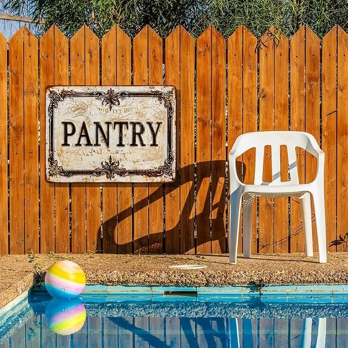 Vintage Retro PANTRY Metal Sign 8x12 Inch Aluminum Distressed Ornate Border Wall Decor for Home Pantry Kitchen Cafe Garage - Image 5