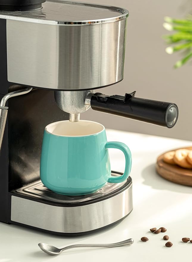 Teocera Ceramic Coffee Mug Set of 4-12 oz Coffee Mugs with Large Handles for Hot or Cold Drinks Like Latte, Cocoa, Tea or Juice - Smooth Ceramic, Dishwasher Safe, Turquoise - Image 9