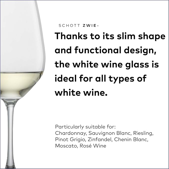 SCHOTT ZWIESEL Forté White Wine Glasses (Set of 8), Wine Glasses for White Wine, Dishwasher-Safe Machine-Made Tritan Crystal glasses, Made in Germany (9.5 Ounce) - Image 3