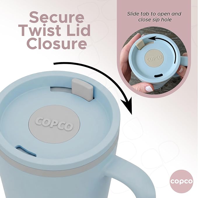 Copco Cone Desk Mug 16 Oz - Light Blue & Pink, Set of 2 - Image 4