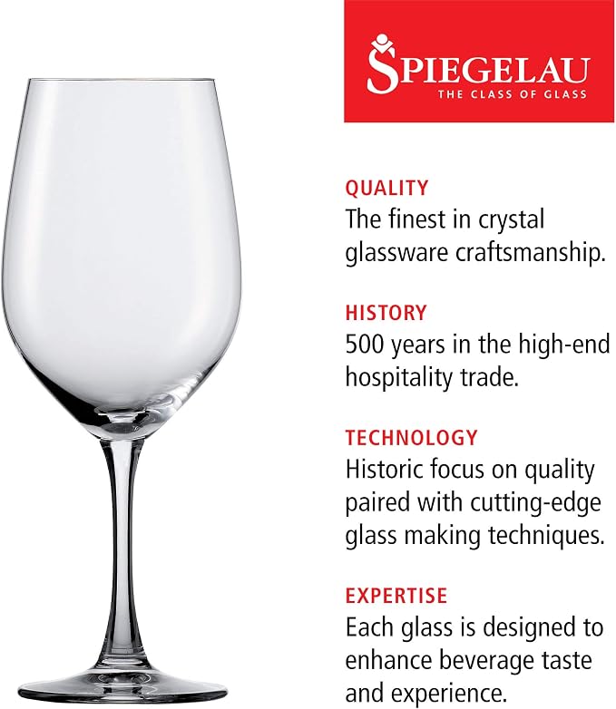 Spiegelau Wine Lovers Bordeaux Wine Glasses, Crystal Clear Drinking Glasses for Red Wines, Elegant Stemmed Glassware, Home Bar Accessories, Wedding Gifts, Hosting Essentials, 20.5 oz, Set of 4 - Image 2