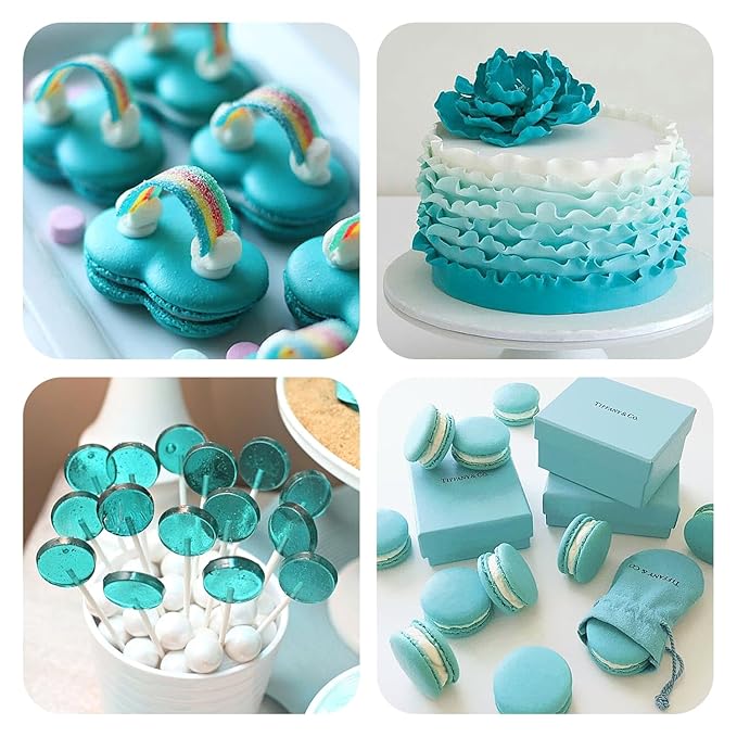 Cyan Gel Food Coloring - Pandalab 2 Ounce High Concentrated Food Dye for Baking, Cake, Cookie, Fondant, Icing, Easter Egg, Macaron, DIY Slime (60ml)