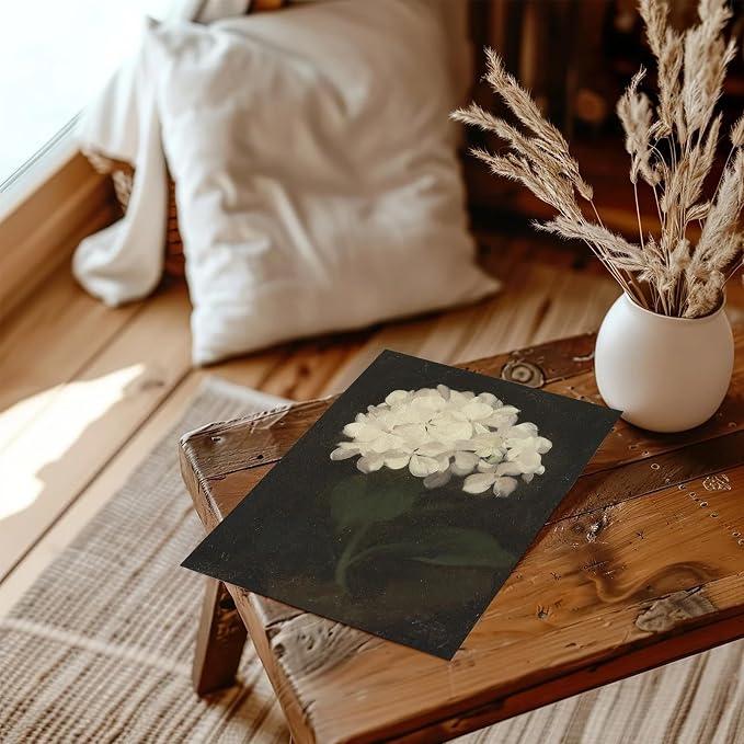 XOCUUI Unframed Vintage Wall Art: White Hydrangea by James Stuart Parker (12"x16") - Image 5