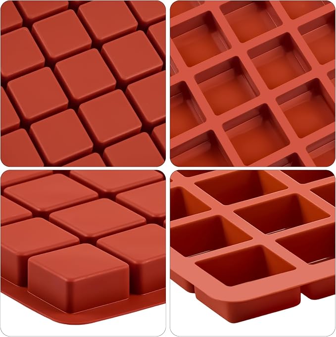Puyeipt Mini Square Silicone Candy Molds, 2 Pack, 80 Cavities | Bite Size, Jello Molds, Mini Cube Molds for Caramel, Truffles, Ganache, Gummy, Chocolate, Ice Cube - Image 5