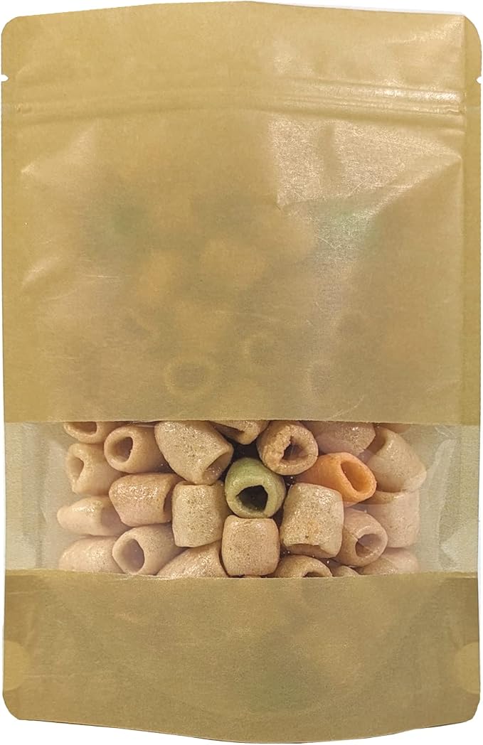 AwePackage Zipper Stand Up Rice Paper Pouch Bag with Window (8 oz, 100) - Image 2