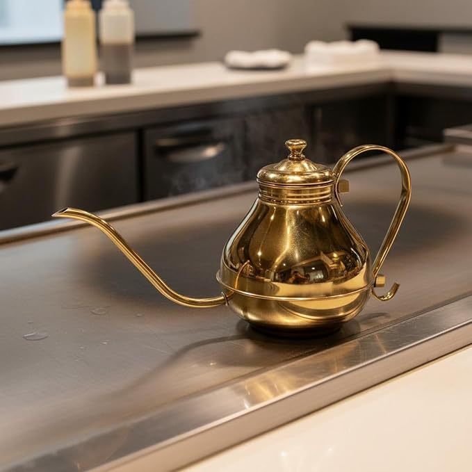 Coffee Kettle Gooseneck Kettle Pour Over Kettle Teapot Stainless Steel Polished Finish Controlled Pour Comfortable Anti Slip Handle suitable for home - Image 4