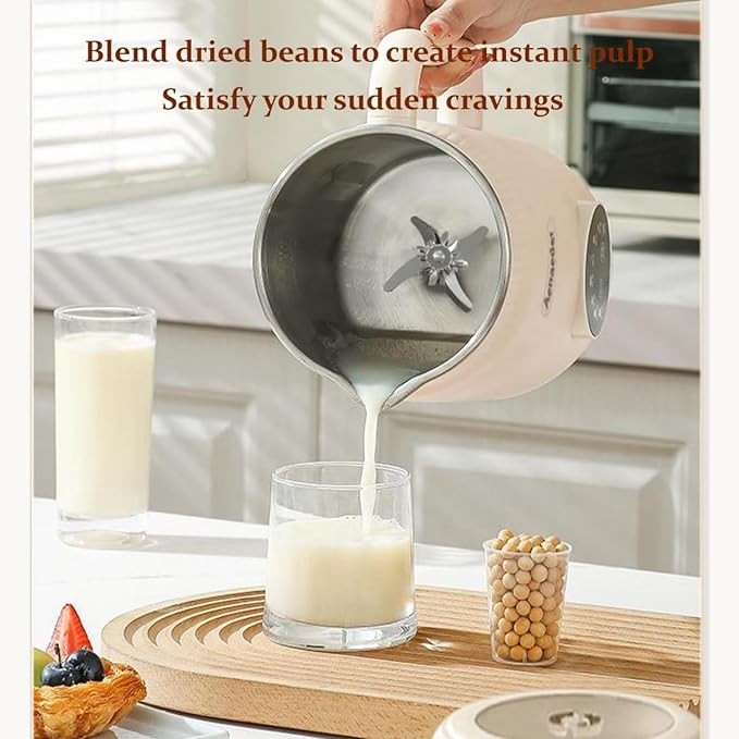 Nutripour - The 8-in-1 Multifunction Nut Milk Maker, Multifunctional Soymilk Maker, Milk Frother, Large-Capacity Touch-Screen Soymilk Maker, Suitable for Nut Milk, Oat Milk, Soy Milk (1 PC)
