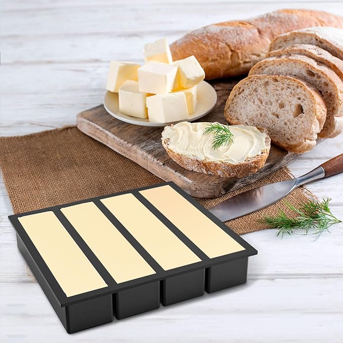 Silicone Ice Cube Trays Large for Whisky, Collins Ice Cube Mold Tray Also Used for Butter Mold, 2 Count