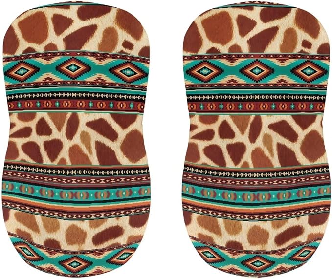 Aztec Cow Bar Stool Seat Covers, Washable Removable Bar Stool Chair Covers Counter Height Chairs Covers Swivel Barstool Covers Daily Decor - Image 4