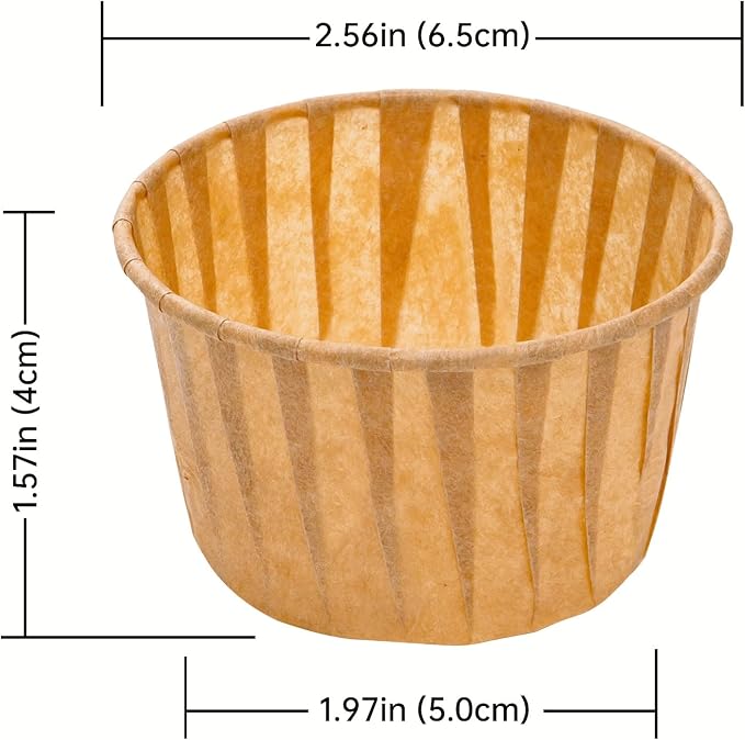 Bake Choice 50pcs Natural Cupcake Baking Cups, Heavy Duty Parchment Paper | Unbleached, Food-grade Muffin Liners 3.5oz for Muffin, Dessert - Image 2