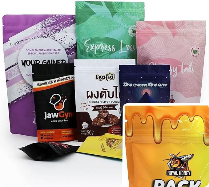 1000 Pcs Custom Print Aluminium Foil Bags(Min Order 1000 Pcs),Smell Proof Pouch for Business Packaging,Resealable Stand Up Zipper Bag for Food Storage,Pet,Dried Food,Snack(Exclude Shipping Fee） - Image 3
