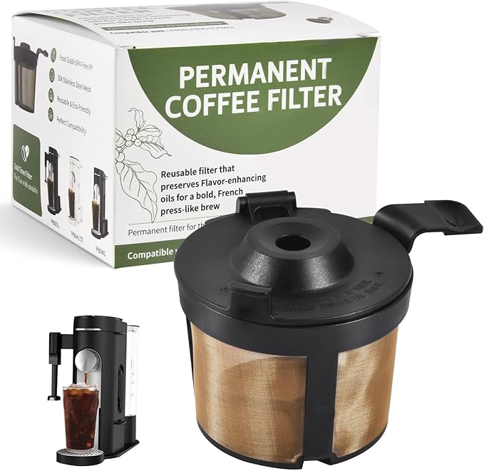 Premium Reusable Coffee Basket for Ninja PB051/PB040/PB041ST Series | 304 Stainless Steel Gold Mesh Filter | Eco-Friendly Permanent Coffee Maker Accessory
