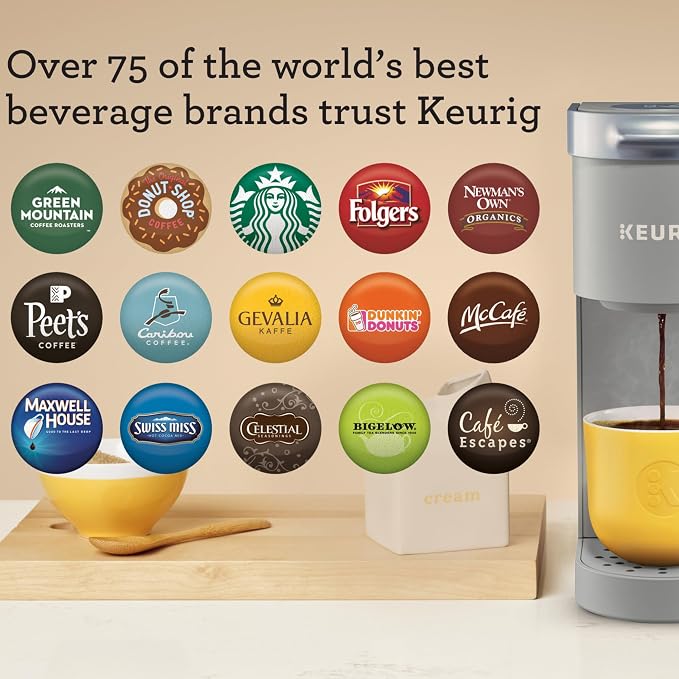 Keurig K-Mini Single Serve K-Cup Pod Coffee Maker, 6 to 12oz Brew size, with Cord Storage, Perfect for Small Spaces, Studio Gray - Image 9
