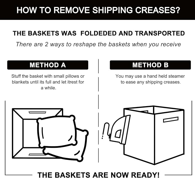 OIAHOMY Cube Storage Basket, 3-Pack Woven Cotton Rope Baskets, 11-Inch Cube Basket with Handles, Great for Shelves, Closets, Children's Toy Organization - White & Brown