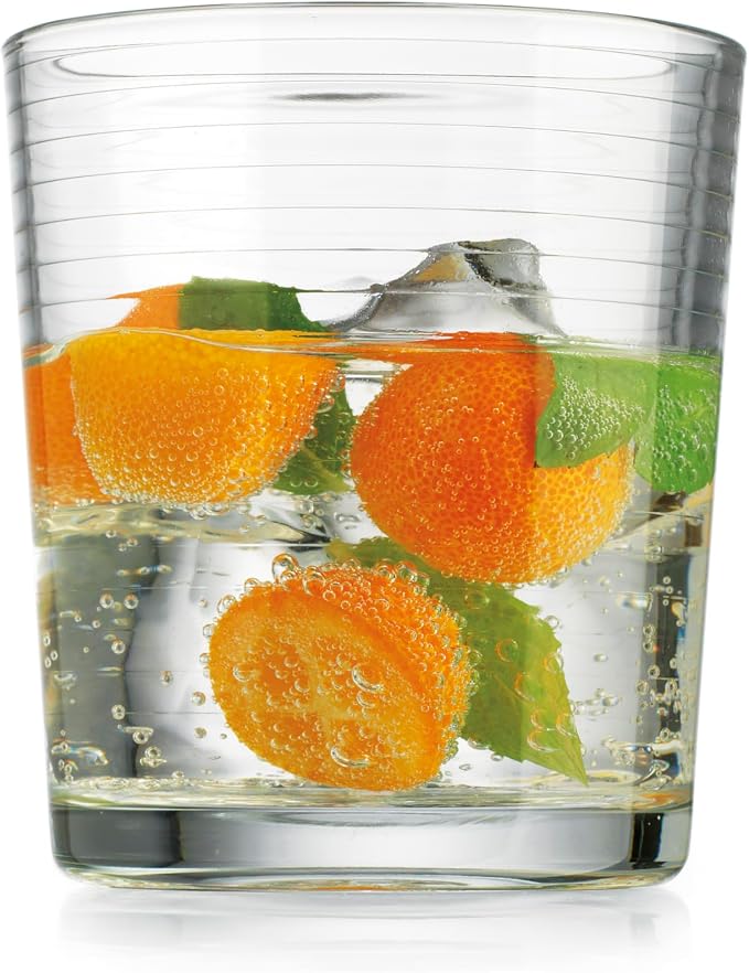 Glaver's Drinking Glasses 24 Piece Glass Set, 8-7 Oz. Highball Glasses, 8-13 Oz. Whiskey Rocks, And 8 7 Oz Juice Glasses. Ideal for Water, Juice, Cocktails, and Iced Tea. Dishwasher safe - Image 8