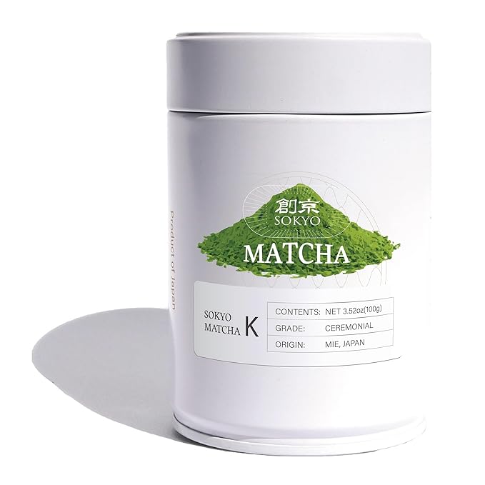 SOKYO ceremonial matcha powder series powdered green tea Japanese matcha (3.52oz / 100g, Mie Ceremonial K)