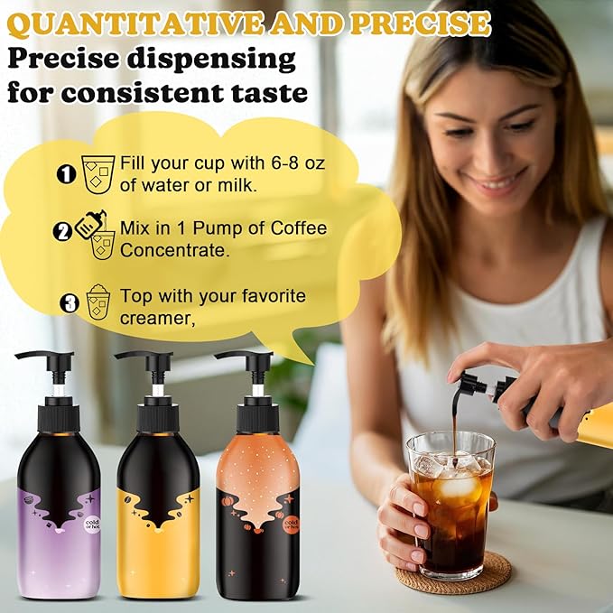 Palksky Syrup Pump for Javy 6fl oz Coffee Concentrate, 12 Pack Coffee Syrup Dispenser Pump, Precise Pump for CoffeeConcentrate, Replace Measuring Spoon for Consistent Dispensing and Easy Use