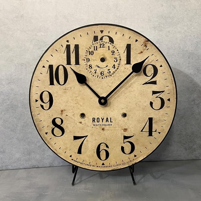 The Big Clock Store Royal Wood Wall Clock | Handcrafted in USA | Silent Non-Ticking Mechanism | Beautiful Color | Rustic Decor for Living Room | Battery Operated (12-Inch) by The+Big+Clock+Store