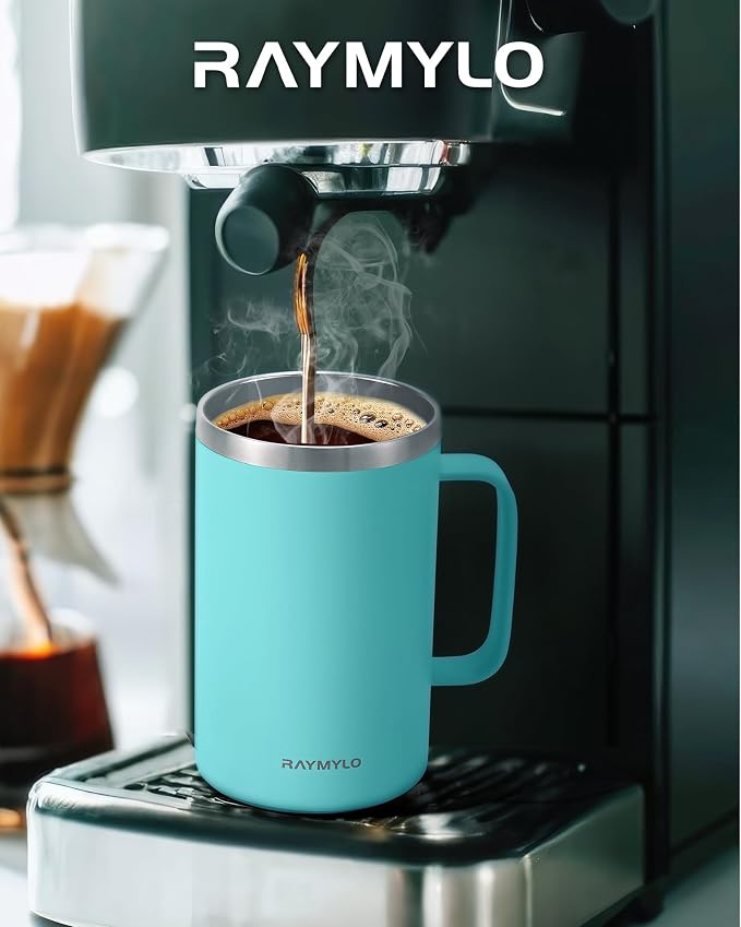 RAYMYLO Insulated Coffee Mug 24 oz, Spill-Proof & Detachable Slider Lid | Double Wall Stainless Steel with Thorough Clean Lid & Handle, Cold for 9 Hrs, Suitable for Camp Home Office - Image 7