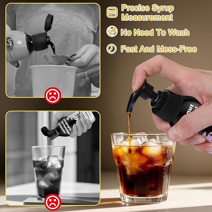 Palksky Syrup Pump for Javy 6fl oz Coffee Concentrate, 12 Pack Coffee Syrup Dispenser Pump, Precise Pump for CoffeeConcentrate, Replace Measuring Spoon for Consistent Dispensing and Easy Use