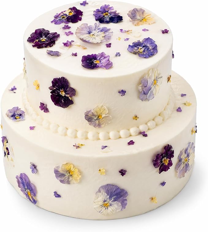Dried Edible Viola Tricolor Flowers – 48 Real Pressed Pansy Petals for Cake Decoration, Cocktail Garnish, Resin Jewelry, Candle & Soap Making, Wedding Confetti - Image 9