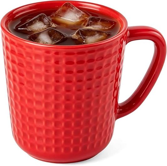 20 oz Large Coffee Mug ,Ceramic Coffee Cup with handle for Men and Women, Big Capacity Tea Mug for Latte, Milk & Cocoa, Porcelain coffee mug for Office and Home – Dishwasher & Microwave Safe,1PC,(Red) by FocusonCeramics