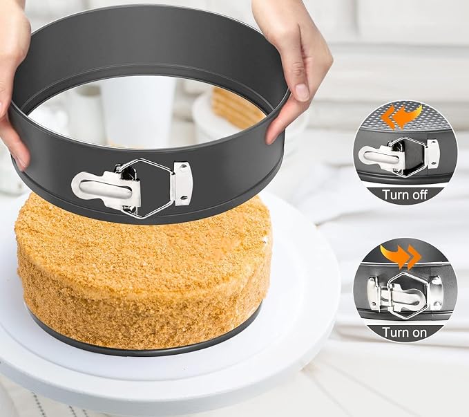 10 Inch Springform Pan Round Non Stick Cheesecake Pan Durable Baking Cake Pans with Removable Bottom Cake Molds for Baking - Image 3