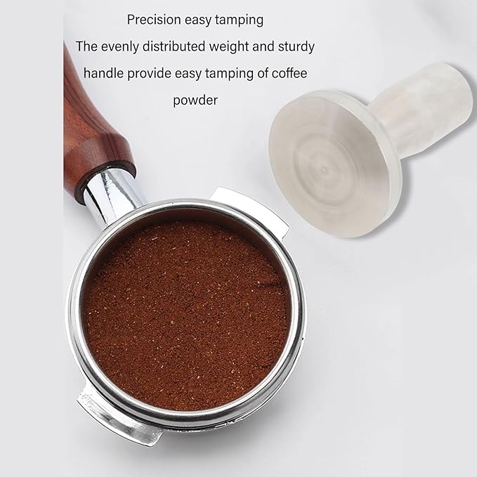 58mm Espresso Tamper, Professional Stainless Steel Coffee Press Tool with Ergonomic Handle for Barista and Home Use