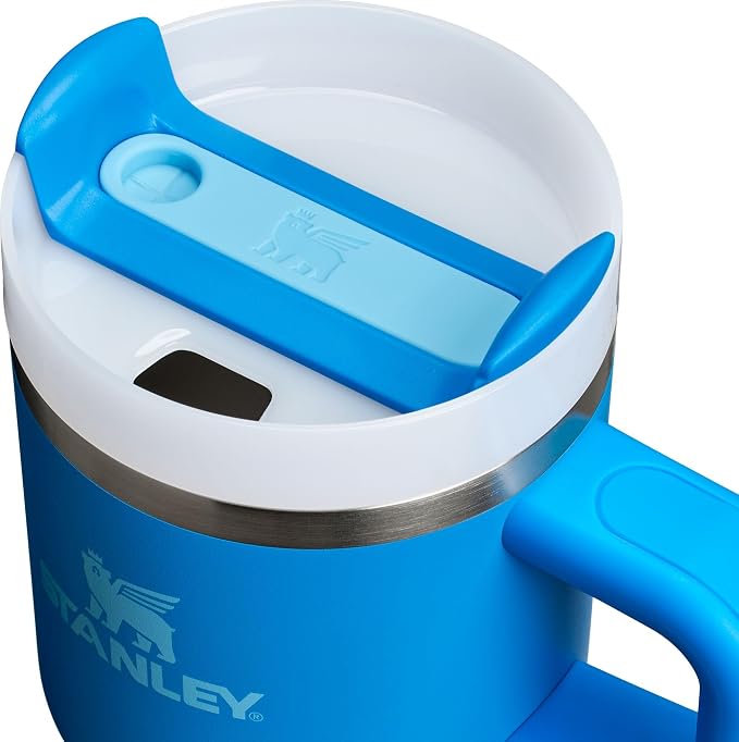 STANLEY Quencher H2.0 Flow State Tumbler, 20 oz, Azure | Handle and Straw | 3-Position Lid | Cup Holder Compatible for Travel | Insulated Stainless Steel Cup | BPA-Free - Image 2