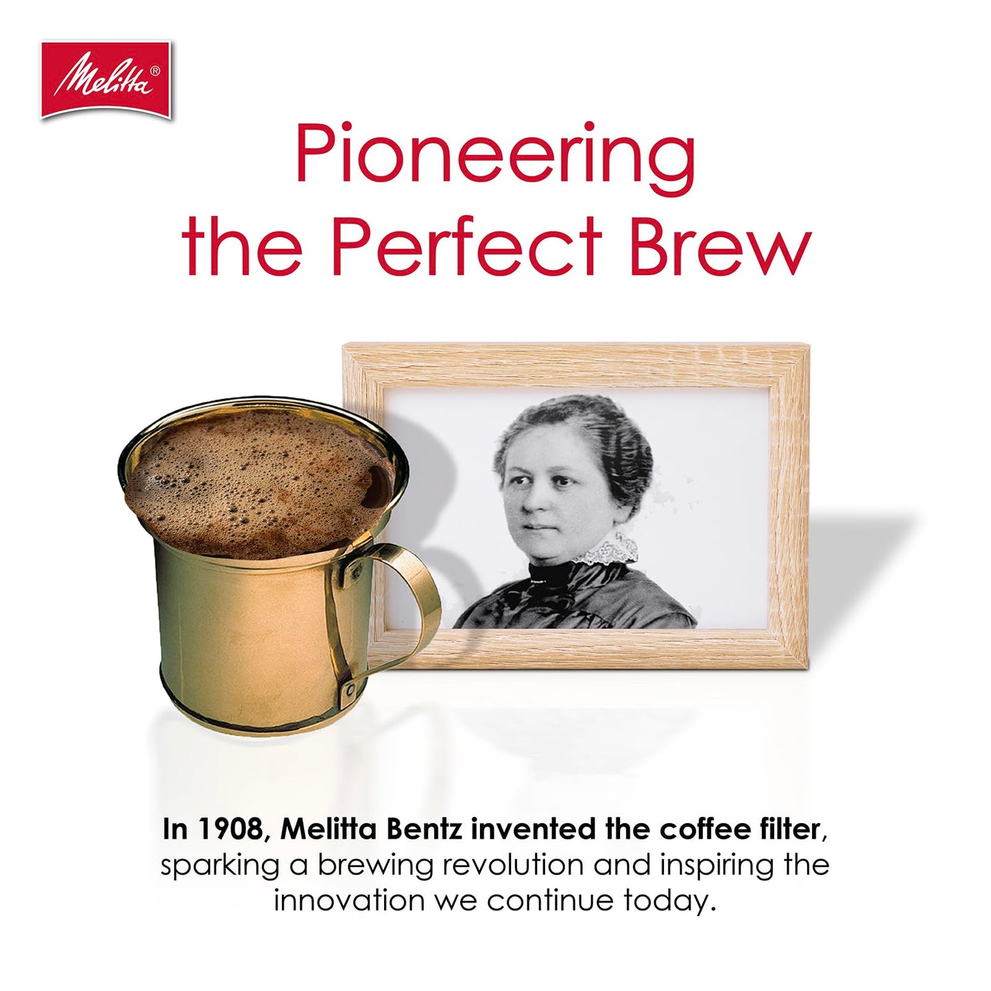 Melitta #4 Natural Brown Cone Coffee Filters – 300 Count (Pack of 3), Fits 8–12 Cup Brewers & Pour Over, Compostable
