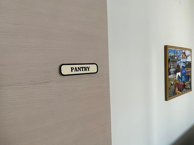 Pantry Sign with Mount – Easy Install Kitchen Decor, 3D Printed PLA Pantry Wall Art, Double-Sided Tape Mount, Rustic Style Pantry Label - Image 4