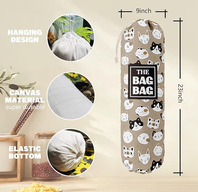 Funny The Bag Bag, Grocery Bags Holder Organizer For Shopping Bags, Wall Mount Plastic Bags Storage Container Dispensers, Gift For The Preferred Family And Friends - Image 2