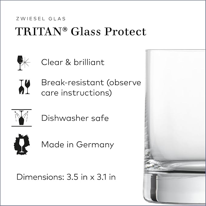 ZWIESEL GLAS Paris Whiskey Glass 10.5 Ounce (Set of 6), Tumbler for Whiskey, Dishwasher-Safe Tritan Crystal Glasses, Made in Germany - Image 3
