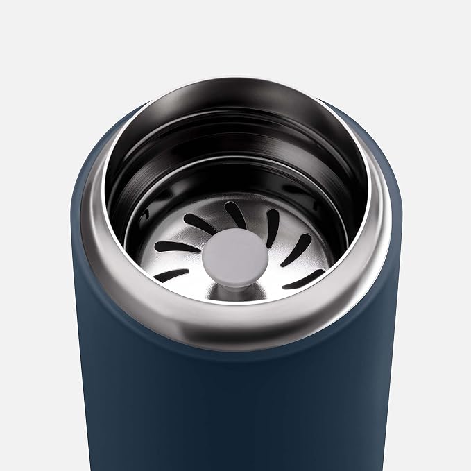 Fellow Carter Move Ceramic Lined Travel Coffee Mug 16 oz - Leak-Proof Lid | No Metallic Taste, Dishwasher Safe, Hot 12Hr Cold 24Hr, Stainless Steel Tumbler, BPA-Free, Fits Cup Holders, Stone Blue - Image 2