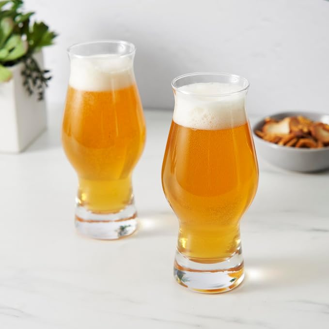 True IPA Beer Glasses, Clear Pint Glasses for IPAs, Pilsners, Pale Ales, Stouts, Game Night, Beer Gifts for Men, BBQ Outdoor Party, Holiday, Stylish Home Bar Glassware, 16 oz, Set of 4 - Image 8