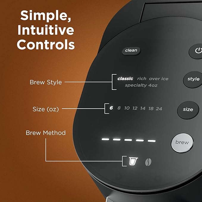Ninja Single Serve Coffee Maker - Combo Machine, K-Cup Pods and Grounds | 4 Styles of Brewing, up to 24 Oz Cup Sizes, 56 Oz Removable Reservoir, Black, PB051 - Image 4