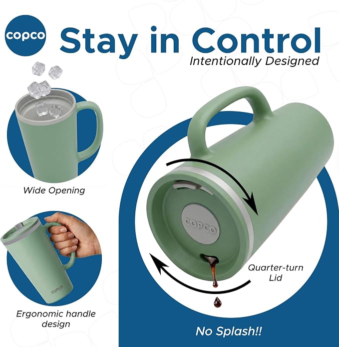 Copco Cone Cone Desk Mug 16 Oz - Blue & Green, Set of 2 - Image 6