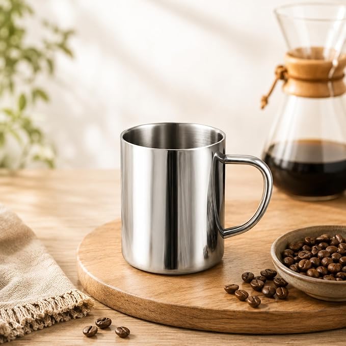 IMEEA Coffee Mug 13.5oz Double Wall Stainless Steel Cups, Set of 2 - Image 3