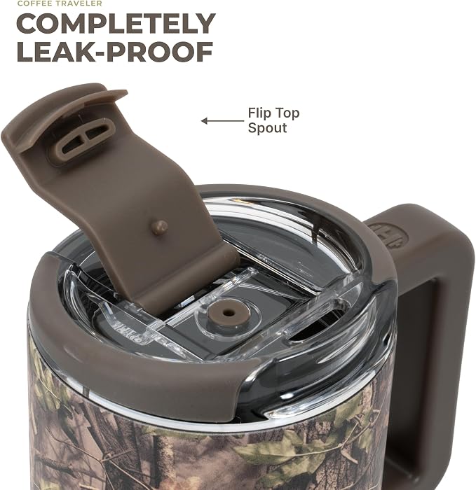 HydroJug Coffee Traveler 20oz Ceramic-Lined Mug with Handle, Woodland - Image 3