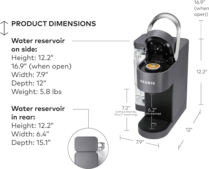 Keurig K-Supreme SMART Single Serve Coffee Maker With Wifi Compatibility, 4 Brew Sizes, And 66oz Removable Reservoir, Compatible with Alexa, Gray - Image 6