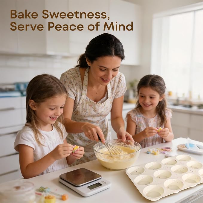Silicone Muffin Pans for Baking,12 Cup Nonstick Cupcake Pan 2Pcs | Food-Grade Silicone Muffin Tin, Oven Dishwasher Freezer Safe Silicone Molds for Home Baking DIY, Cupcakes, Egg Bites - Image 7