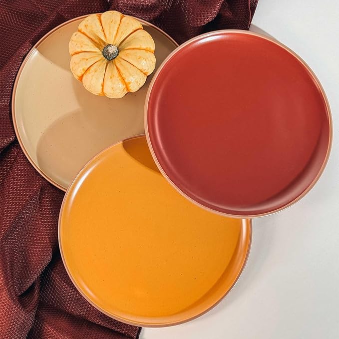 Mora Ceramic Artisan Matte Dinner Plates Set of 6, 10 inch Dish Set - Microwave, Oven, and Dishwasher Safe, Scratch Resistant, Modern Rustic Dinnerware- Kitchen Porcelain Serving Dishes - Image 5