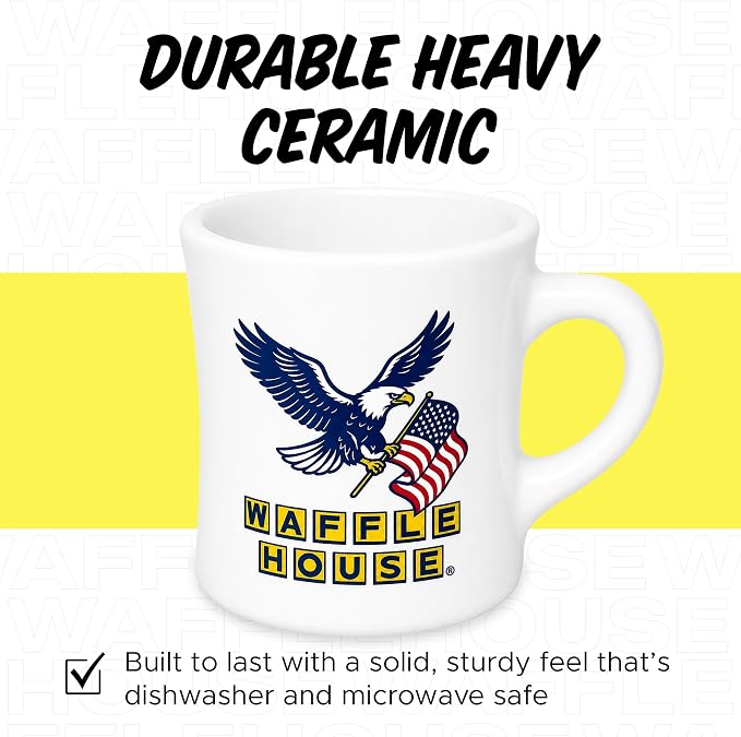 Waffle House Patriotic Coffee Mug in Gift Box – 9 oz Limited Edition Cup – Iconic Logo, Ideal Gift for Coffee Lovers - Image 4