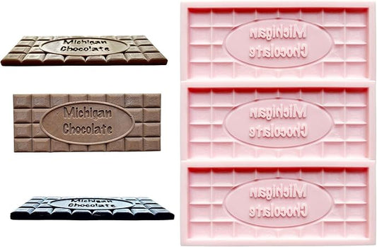 Personalized Chocolate Bar Silicone Mold, Thin Bar Design, Food-Grade, Custom Text Silicone Mold for DIY Handmade Candy or Wax Melt Snap Bars, Made in the USA (3)