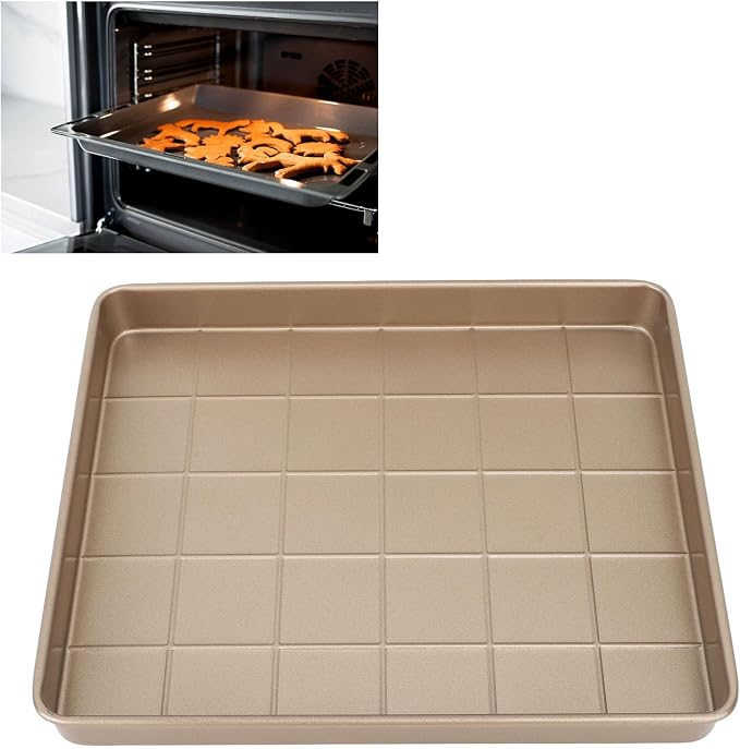 Carbon Steel Baking Sheet Non Stick | 9.6” x 8.2” Oven Tray for Puff Pastry/Cupcakes/Cookies | Quick Heat Distribution Pan for Even Baking | 2 Measurements (11.2” x 11.2”) (Type 1) - Image 3