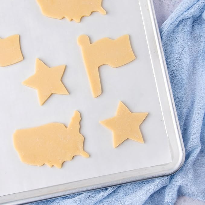 Cookie Cutter Kingdom, Patrioitic Cookie Cutters, 3 pack, Star, Flag, USA, 4th of July Cookie Cutters Shape, Memorial Day, Mold for Cakes Biscuits and Sandwiches (Patriotic 3 Pack)