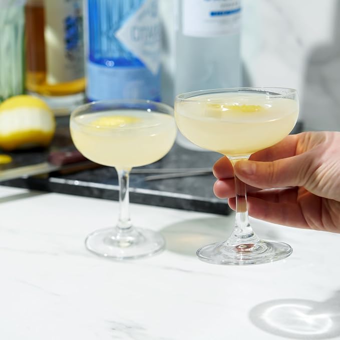 True Coupe Glass, Martini Glasses for Cocktail Party, Perfect for Espresso Martini, Manhattan, Champagne, Elegant 7 oz Glassware for Home Bars, Wedding Gifts, Margarita Glasses Set of 4 - Image 6