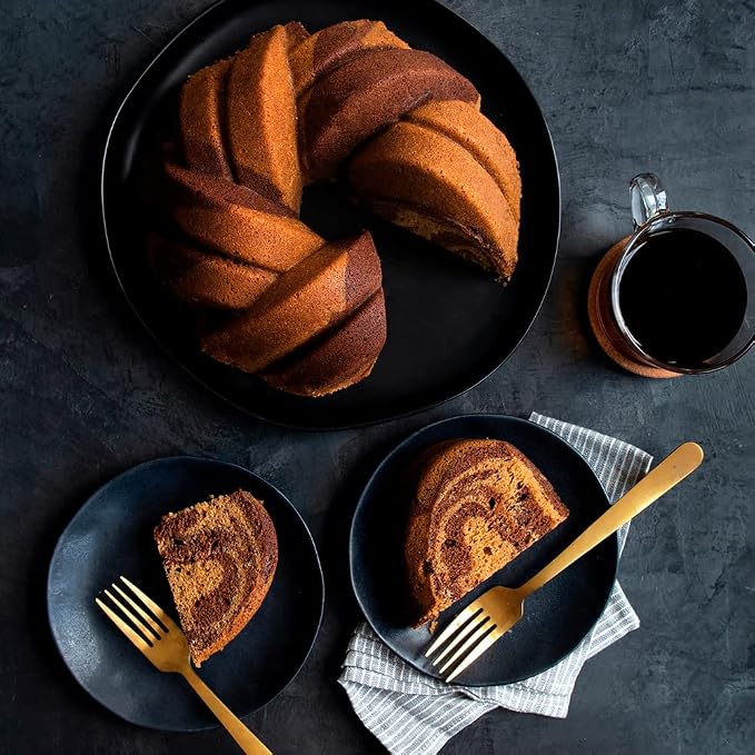Nordic Ware NW 95577 75th Anniversary Braided Rope Bundt Cake Pan, Gold 12 Cup Capacity - Image 24
