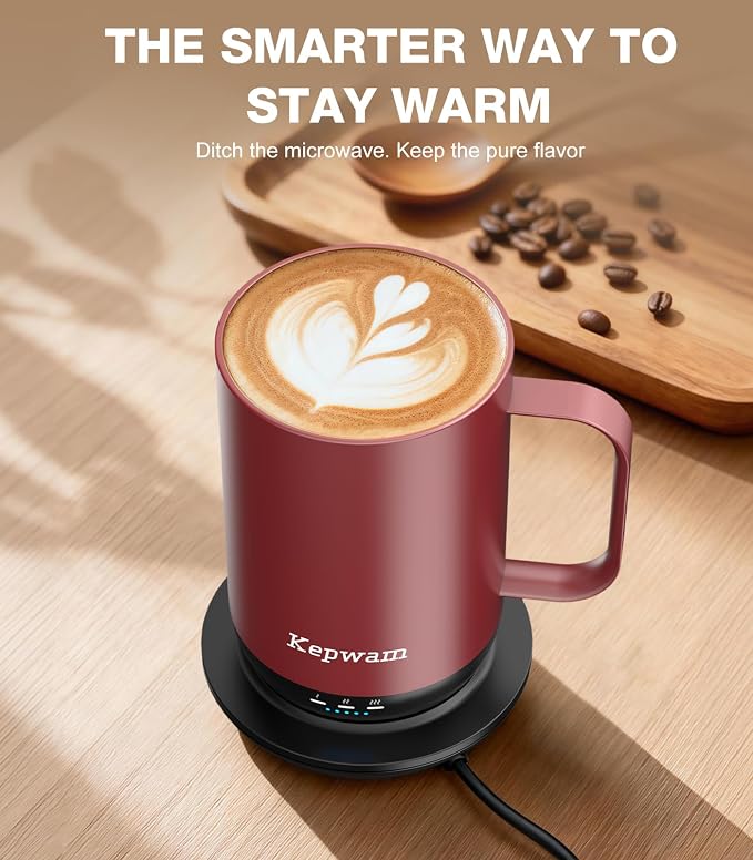 Kepwam Self-Heating Coffee Mug T1, 16oz Rechargeable Heated Coffee Mug, Smart Coffee Warmer Mug with App-Controlled,Advanced Temperature-Controlled Heating Coffee Gifts for Women Men Coffee Lover - Image 7