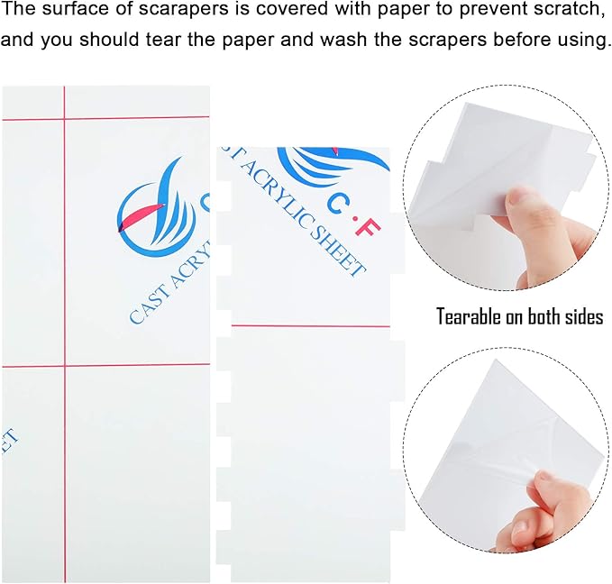 Patelai 6 Pieces Acrylic Cake Scraper Smoother Clear Cake Decorating Combs for Icing Frosting Buttercream Clear Smoother Scraper for Mousse Butter Cream Decorating Supplies